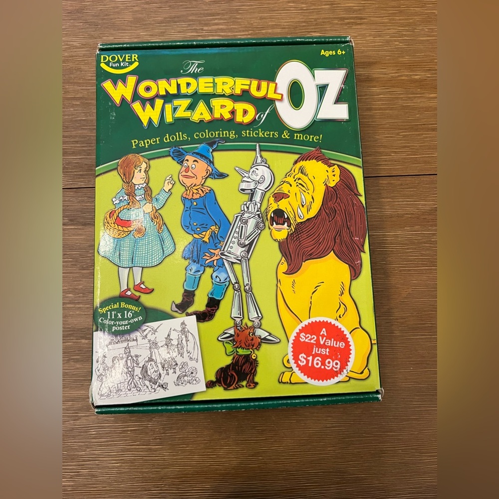Dover Fun Kit Wonderful Wizard Of Oz Complete Set Coloring Stained Glass Dolls